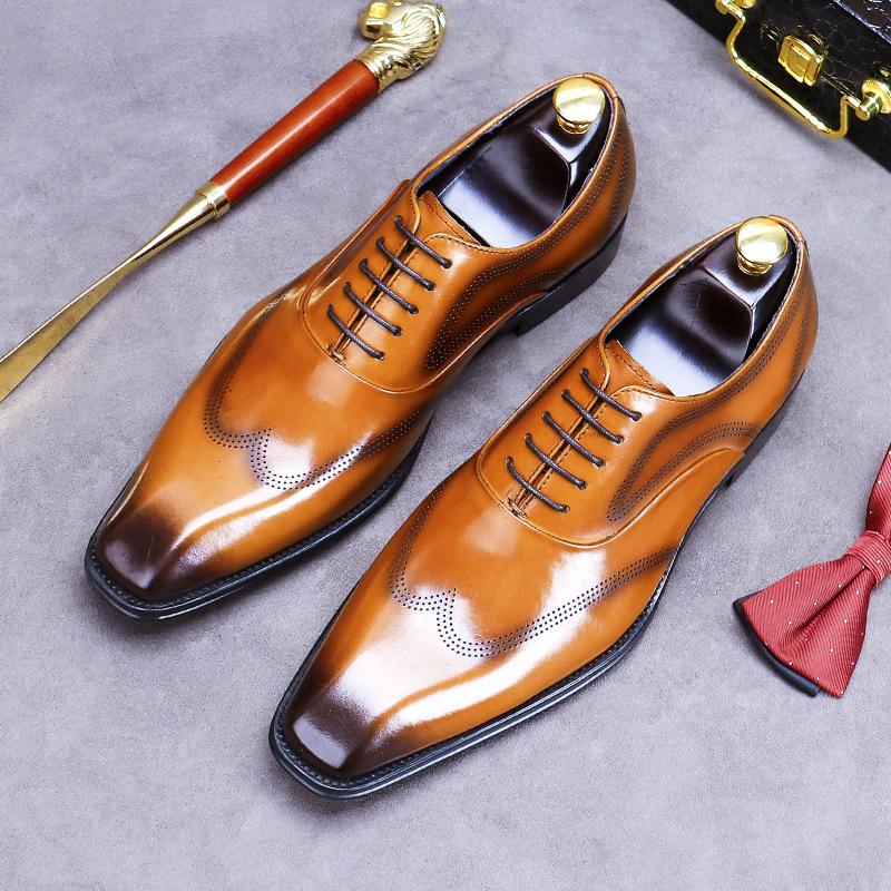 Leather Shoes Men's Cowhide Men's Casual Men's Shoes Black Leather Dress Shoes