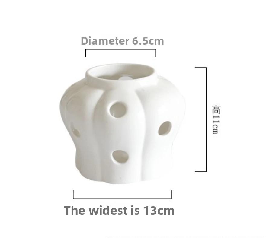 Ceramic Storage Jar Hollow Ventilated Pumpkin Container for Garlic Ginger Dried Chili Kitchen Breathable Moisture Proof белый 7560₽