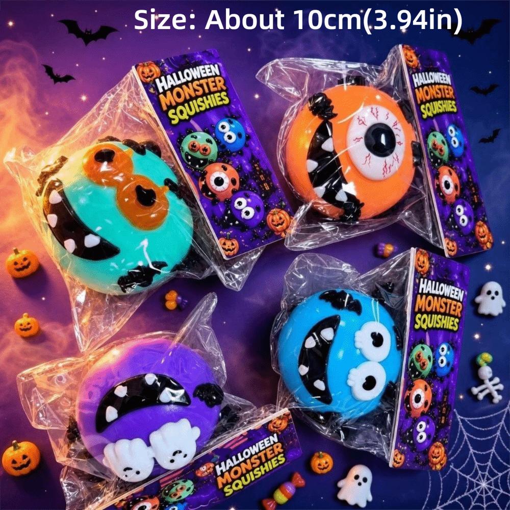 Halloween Theme Quirky Sensory Fidget Toy Slow Rising Dog Face Swap Squishy Office Desk Decor