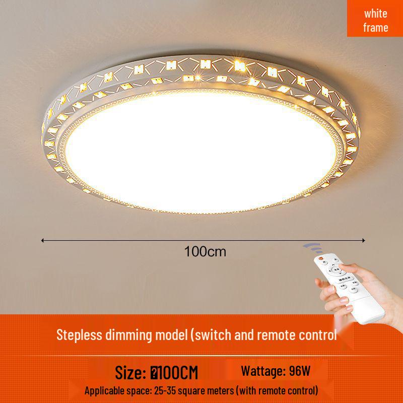 LED Ceiling Light: Simple, Atmospheric Round Fixture for Living Room, Dining Room, Study, and Bedroom.