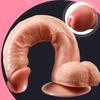 Dildo realist uriaș de 9 inchi cu ventuză puternică, tijă curbată și bile pentru punctul G vaginal și joc anal, vibratoare mari realiste pentru femei și bărbați