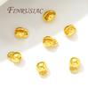 Lamps For Jewelry 18K Gold Plated End Caps For Jewelry Crimp Beads Cover Findings DIY Bracelets Accessories
