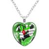 Game FORSAKEN 1x1x1x1 Cartoon Characters Funny MeMe Glass Heart Shape Pendant Necklace Jewelry Charm Collect Giftlry