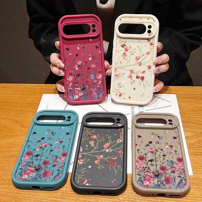 INS Retro Flowers Soft TPU Phone Case For Google Pixel 8 Pro 8A 9 Pro XL Shockproof Silicone Protector Cover For Pixel 8 9 Pro