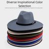 Wide Brim Winter Felt Hats Formal Occasion Woolen Hats British Fedora Hat  Autumn and Winter