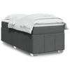 Vidaxl Continental Bed with Mattress, Dark Grey Fabric 90X190 Cm