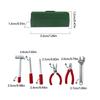1:12 Scale Dollhouse Toolbox with Storage Box Red Handle Miniature Toolbox Hammer Wrench Simulation Model Dolls Accessories Gift