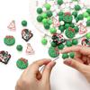 6/32PCS Multi-Size Christmas-Themed Silicone Beads Set, Perfect for DIY Crafting Keychains, Necklaces, Bracelets & More
