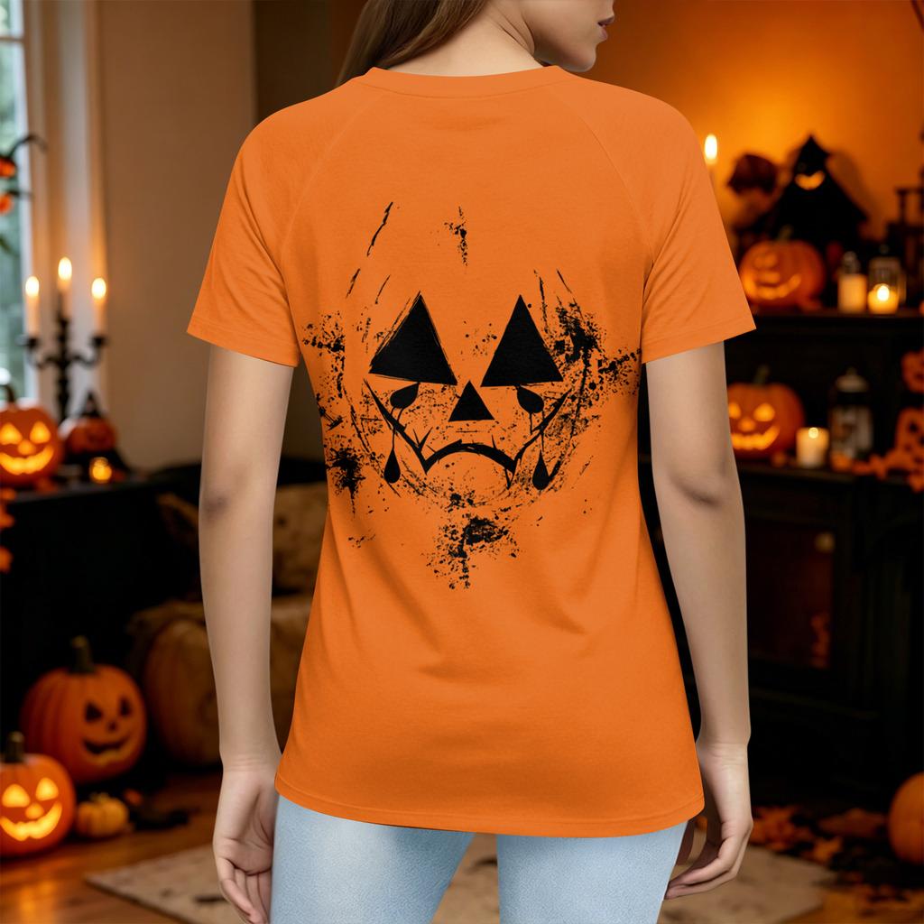 Women's Casual Halloween Graphic T Shirt Short Sleeve Top Crew Neck Relaxed Fit Lightweight Cotton Blend Tee for Everyday Wear