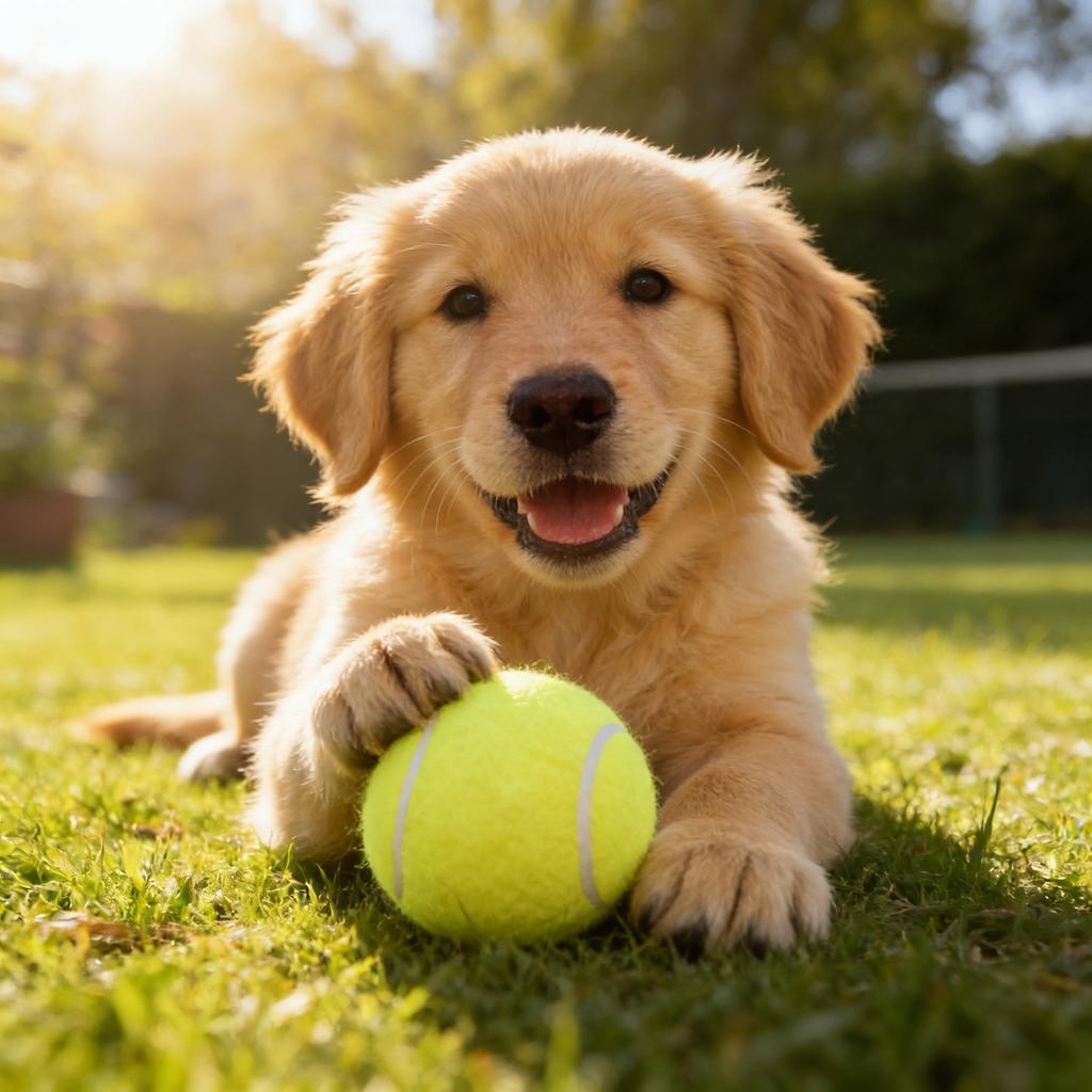 Large Inflatable Dog Tennis   with Pump Extra Large Pet Tennis   Set Bright Yellow Green High     Felt Outdoor Beach Garden Play Toy 