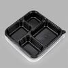 Disposable Partitioned Lunch Containers with Lids