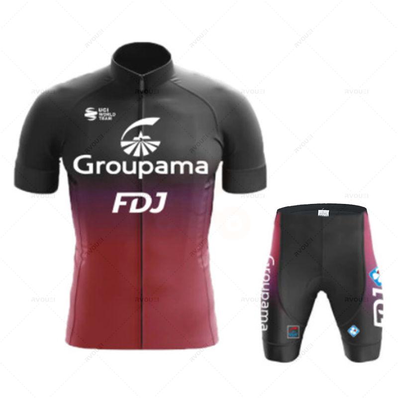 Fdj Team Cycling Jersey Set for Men, Cycling Clothing, MTB Bike Clothes, Uniform, Bicycle Suit, New, 2026