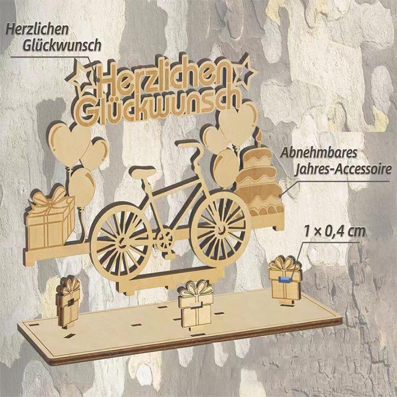 Bicycle-Shaped DIY Happy Birthday Money Clip Gift