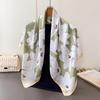 National Style Elegant And Versatile Satin Imitation Silk Printing Square Scarf Silk Scarf Shawl Headscarf Neck Protection Scarf