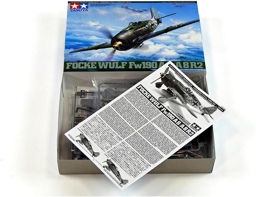Tamiya 1/48 Masterpiece Series No. 95 German Air Force Focke-Wulf Fw190 A-8/A-8 R2 Plastic Model Kit 61095