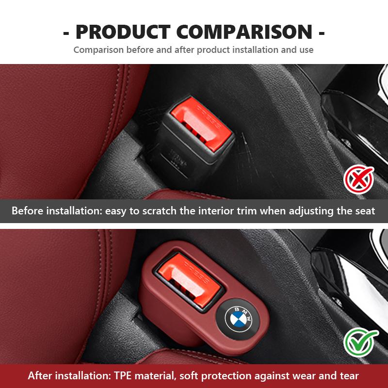 Universal Car Seat Belt Base Anti Scratch Cover Auto Accessories For BMW Performance M E87 E30 E46 E28 F35 G20 E93 F20 X3 X