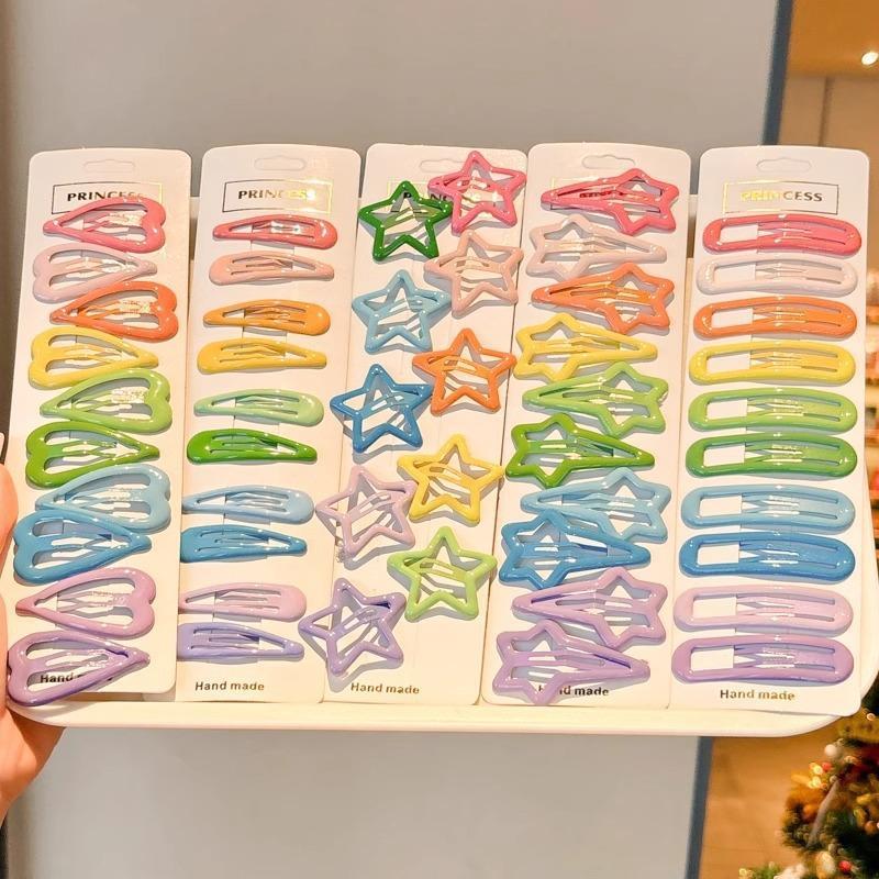 10Pcs/Set Colorful Shaped Hair Clips Non Slip Assorted Bright Colors Bulk for Travel Shooting Cute Hairstyling