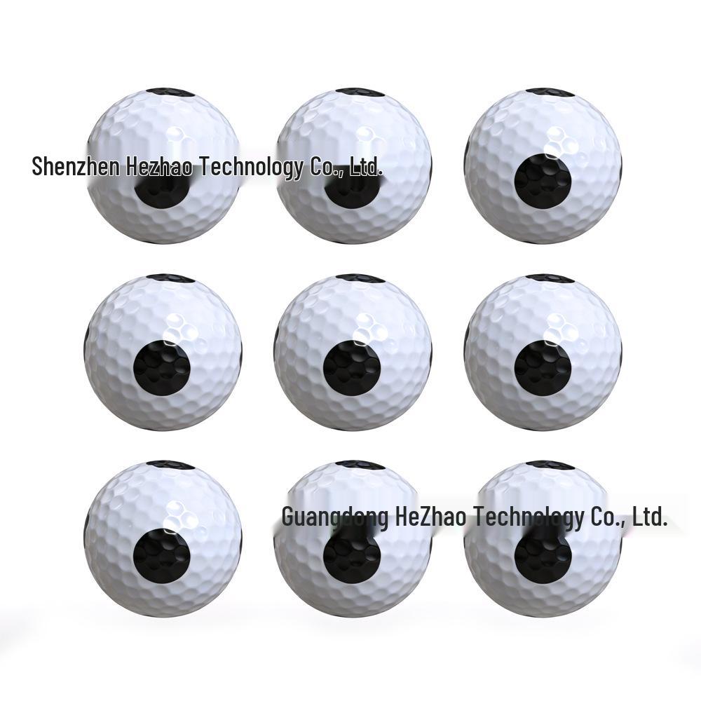 Golf Simulator Practice Ball with Black Recognition Dot, 2-Piece Design for Data Tracking