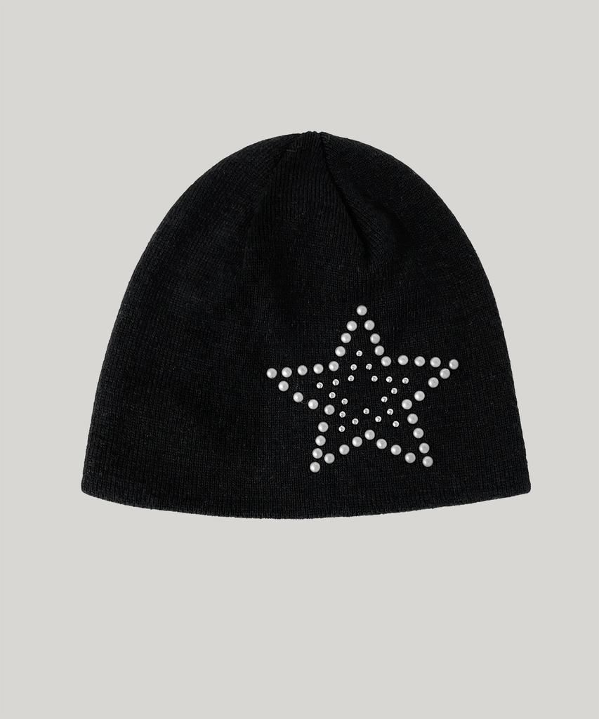 Maugeu Twink Studded Star Beanie Black