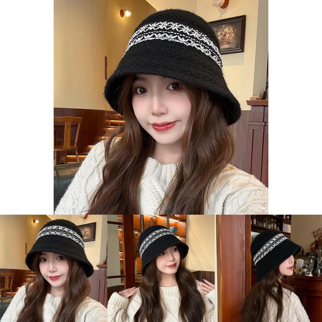 Wool Blend Fisherman Hat For Women With Extended Brim For Winter Sun And Wind Protection