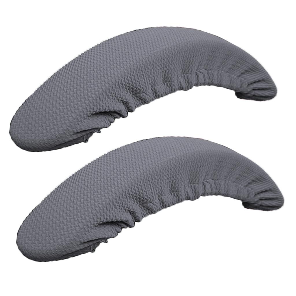 

Soft Armrest Cover Chair Protector Stretchy Upholstered Arm Cover for Relaxing Room Office Chairs серый