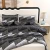 3pcs Polyester Printed Floral Soft Skin-Friendly Quilt Cover Three-Piece Set (One Quilt Cover Plus Two Pillowcases) Suitable