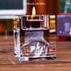 1PC Engraving Personalized Portrait Pattern, Crystal Candle Holder