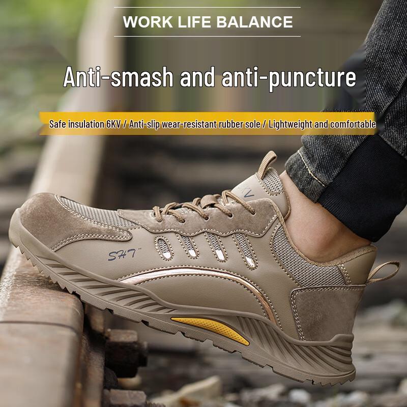 Bo Zong Men s Breathable Steel Toe Safety Shoes 36
