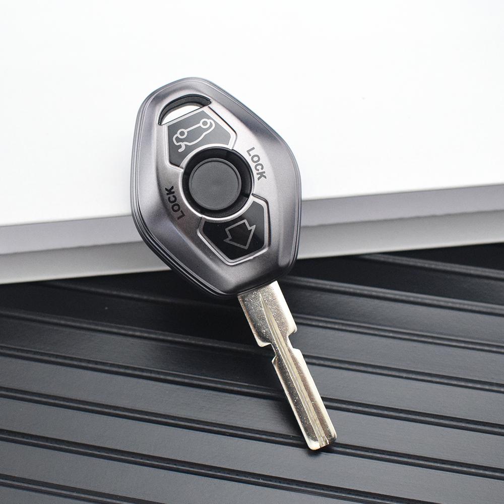 Gun Grey Remote Auto Shell Fob for Bmw X3 E83 X3 E46 E39 E53 X5 Serie 7 5 3 330i Car Key Cover Holder Case Keyless Accessories