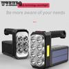 Solar Rechargeable USB Strong Light Flashlight Super Bright Led Flashlight Portable Searchlight Distant Light