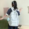 Schoolbag1011 Casual Backpack Male Female Junior High School Backpack College Student Simple School Bag Outdoor Travel Commuter Women's Bag