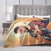 Soft Warm Blanket Decorative Maluma Rapper saint Throw Blanket  Flannel Bedspread For Home Decor Pattern Sofa Bed Cover