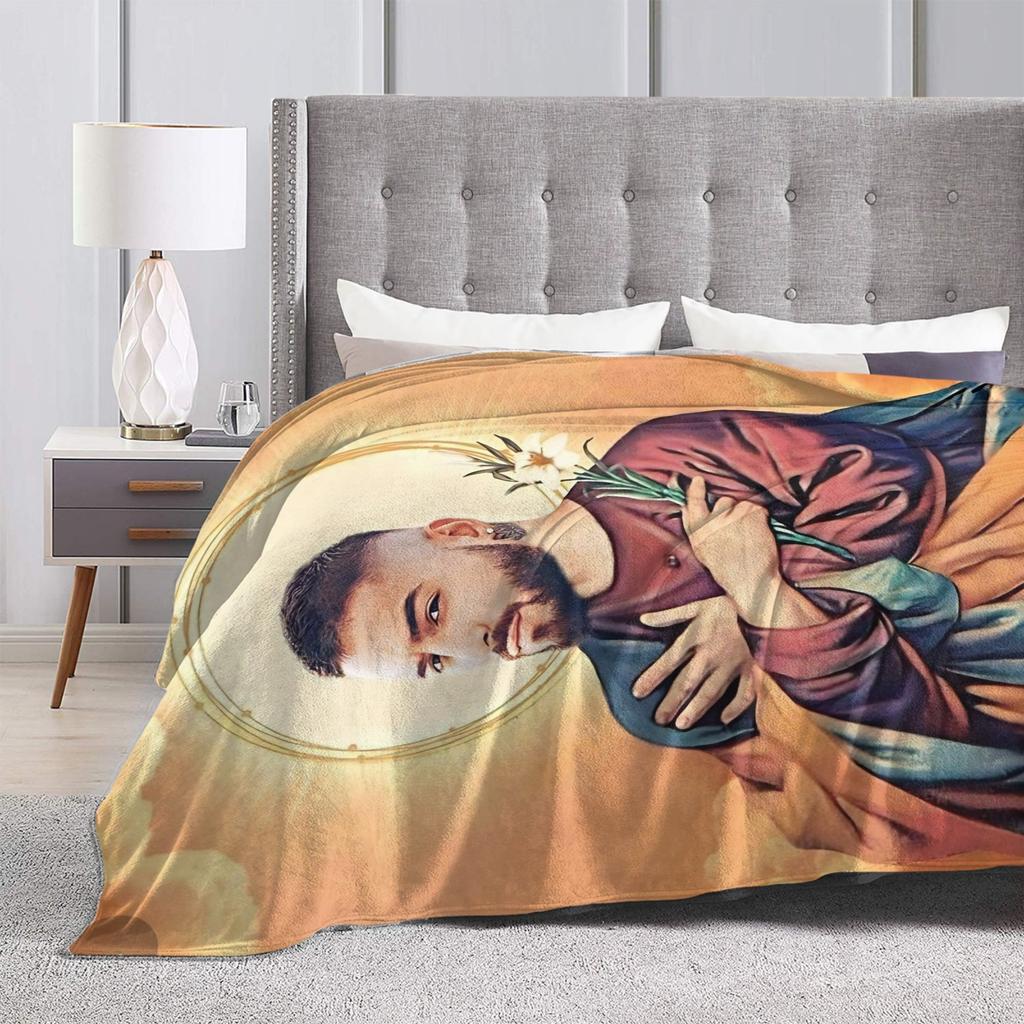 Soft Warm Blanket Decorative Maluma Rapper saint Throw Blanket  Flannel Bedspread For Home Decor Pattern Sofa Bed Cover