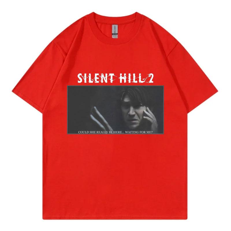 

Хоррор Игра Silent Hill 2 Принт Футболка Мужская Женская Мода Винтажная Футболка с Коротким Рукавом Летняя 100% Хлопок Оверсайз Футболки S