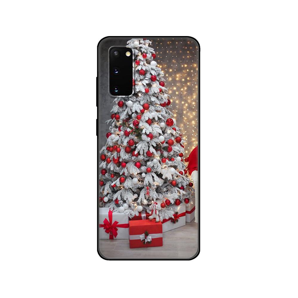 Black tpu Case For Samsung galaxy S20 /S20 PLUS/S20 ultra/S20+ /S20FE back cover Christmas and New Year