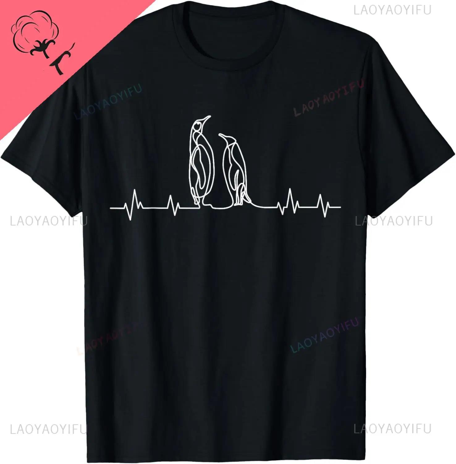 2025 new model Penguin Hebeat s Unisex Unisex TShirt Customizable Harajuku Cotton Graphic T Shirts Camisas Streetwear S