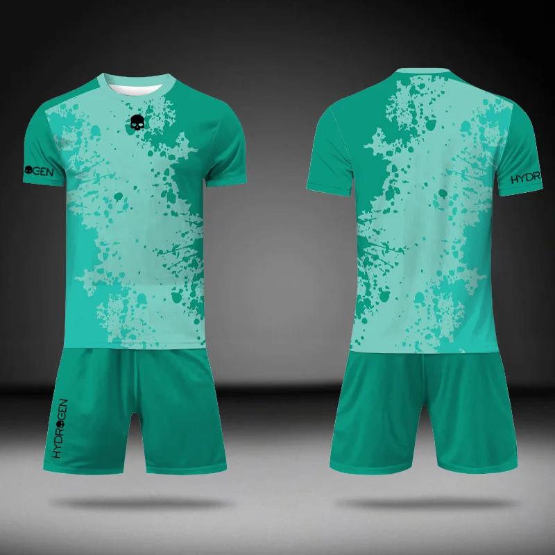 Fashion Unisex 3d Print Jersey Set Outdoor Tennis T-Shirt+Pocket Shorts 2 Piece Outfits Lightweight Quick Dry Men's Tracksuit Sportswear