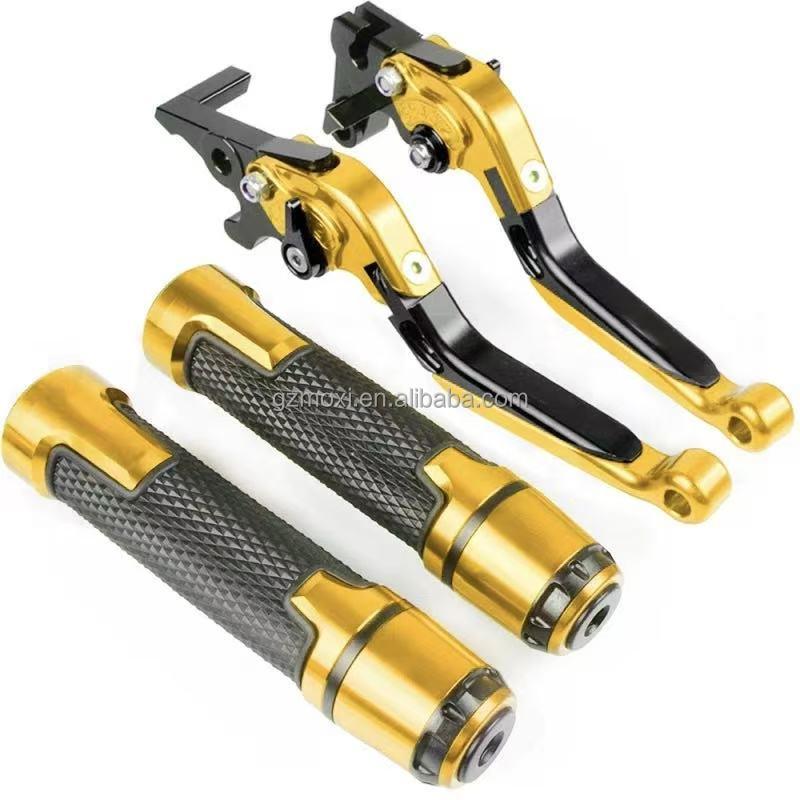 MOXI CBR650F/CB650F Street Motorcycle Brake Levers Handlebar Grips-CNC Adjustable Anti-Fall Anti-Slip Shockproof Upper Placement