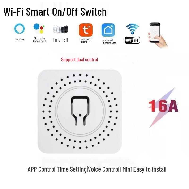 Graffiti Smart Voice-Controlled Mini WiFi On/Off Switch with Hidden App Control