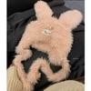 Cute Fuzzy Bunny Hat Long Rabbit Ears Winter Beanies Hats Sweet Women's Plush Caps  Ski
