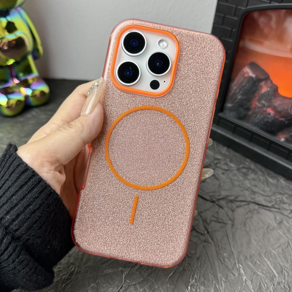 3IN1 Glitter Claer Phone Case For iPhone 17 Pro Max Air 15 14 Plus 11 12 13 16 Pro For Magsafe Wireless Charging Protector Cover