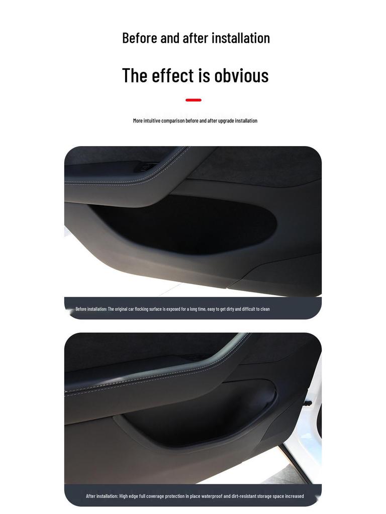 Tesla Model Y Refresh Door Storage & Groove Mats Interior Accessories