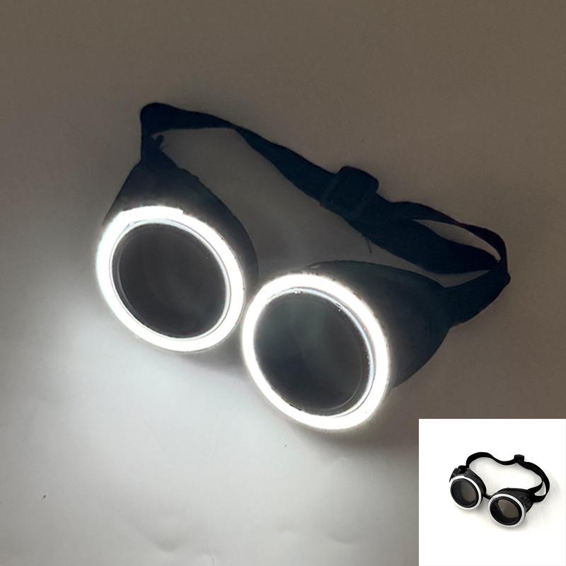 Gafas LED Creativas Intermitentes Montura Redonda Gafas Iluminadas Gafas de Sol Brillantes Para Fiesta Nocturna Bar Club Festival Recuerdos de Fiesta