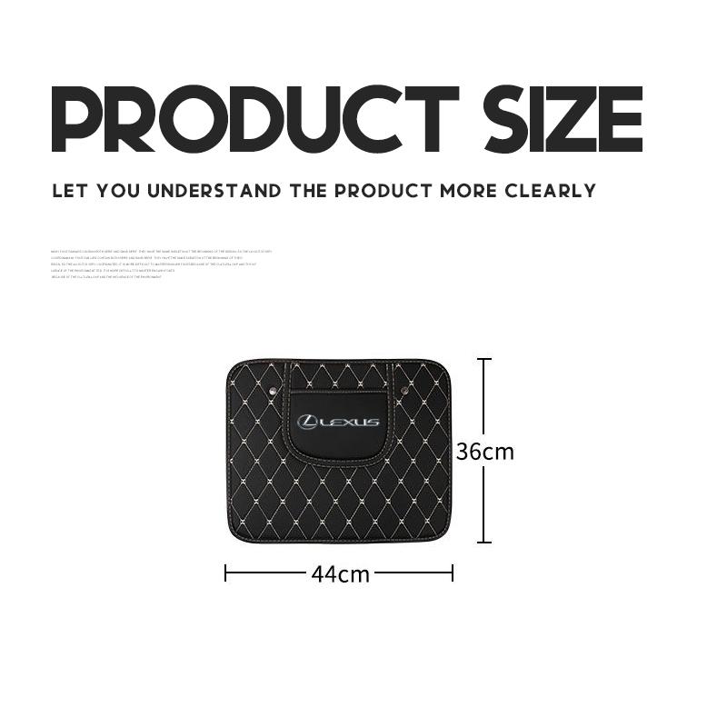cssvbn1 Leather Car Anti-Kick Mats Auto Seat Back Protector Cover For Lexus F SPORT LBX NX RX 350h 450h ES UX 300e GS GX IS LS LX CT LC