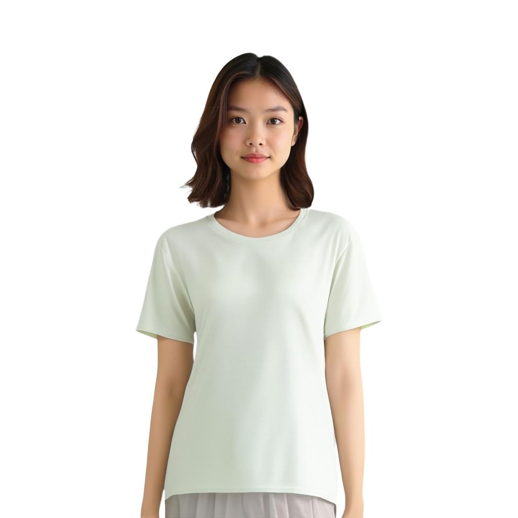 Saucony Drop Shoulder Sleeve T Shirt Women's Light Custard Green SC1249015A-GE58
