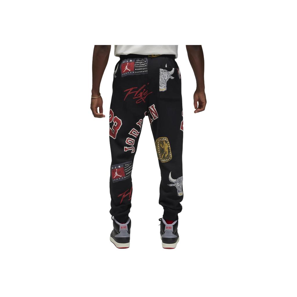 Jordan Brooklyn Fleece Mønstret Strikket Joggebukse med Snøring Herre Underdeler Svart FN4547-010