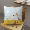 CCocochan Anime Maple Design Cushion Cover Happy Autumn Harvest Decor Holiday Decorati Pillow Cover