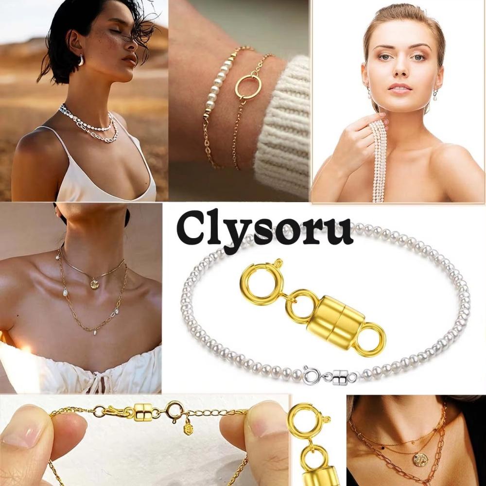 10Pcs/Set Magnetic Necklace Clasps and Closures Beads Chain Extender For Bracelet Safety Magnetic Locking Jewelry Making