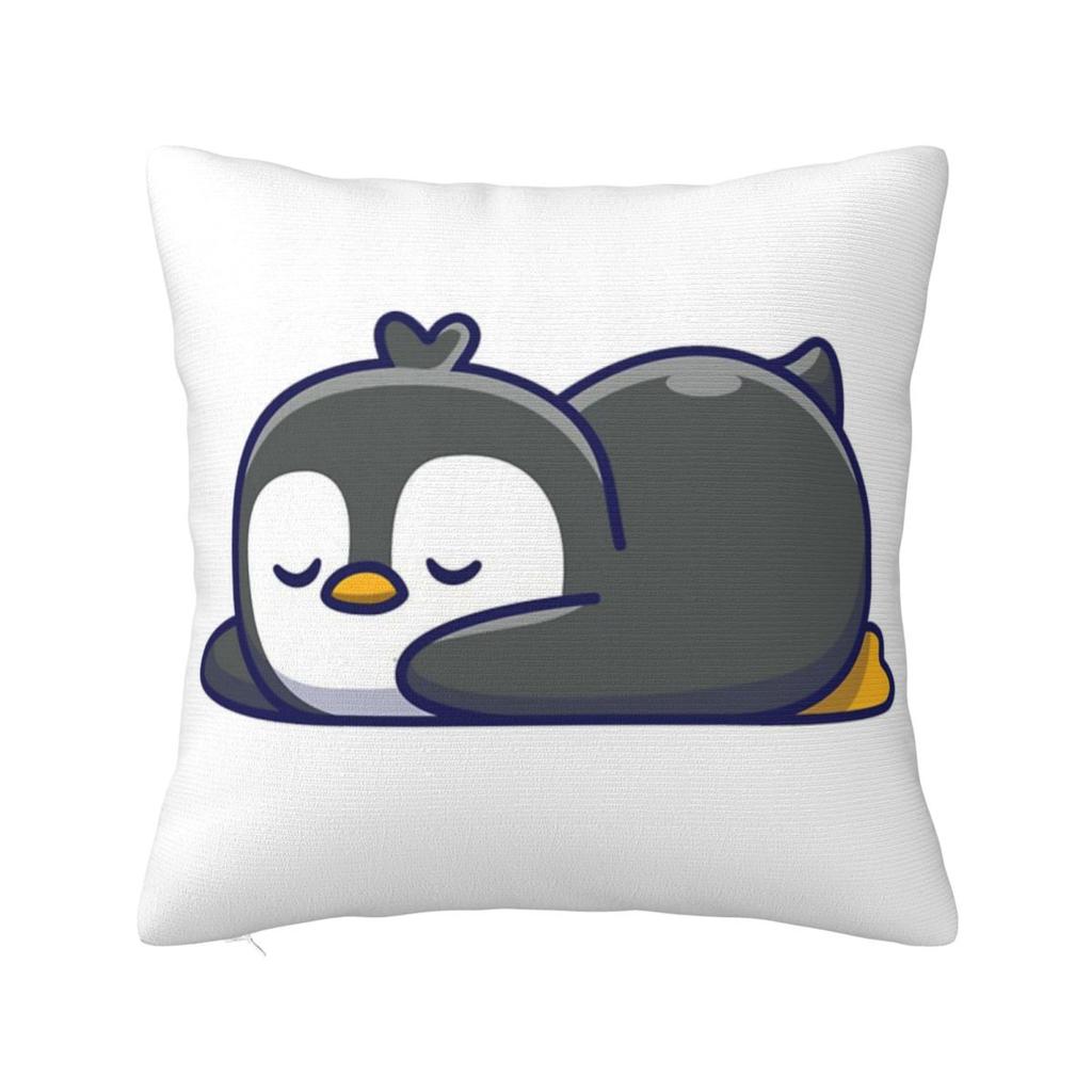Penguin Square Pillowcase Pillow Cover Polyester Cushion Decor Comfort Throw Pillow for Home Living Room
