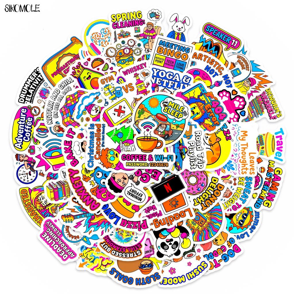 10 30 50Pcs Cartoon Funny Internet Roast Stickers Book Diy Skateboard Toys Guitar Luggage Suitcase Decoration Graffiti Sticker